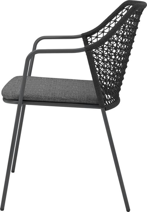 Productafbeelding Best Gartenstühle mit Armlehnen Burano anthrazit, Metall, 4 St.