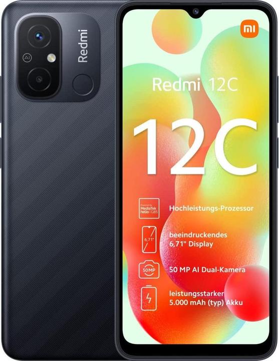 Produktbild Xiaomi Redmi 12C (32 GB, Graphite gray, 6.71", Dual SIM, 4G)