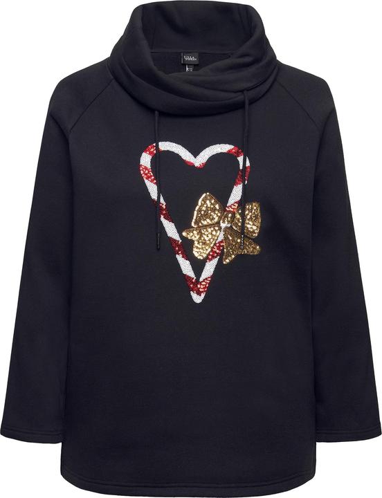 Produktbild Ulla Popken Sweatshirt, Zuckerstangen, Stehkragen, Langarm (42, 44)