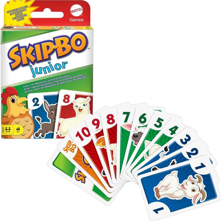Produktbild Mattel Games Skip-Bo Junior (Deutsch, Englisch, Französisch, Italienisch, Niederländisch, 2 - 6 Spieler)