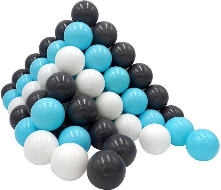 Actual product image Knorrtoys Ball set approx. Ø6 cm - 100 balls/cream/grey/lightblue