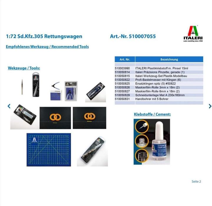 Actual product image Italeri Kfz.305 Ambulance