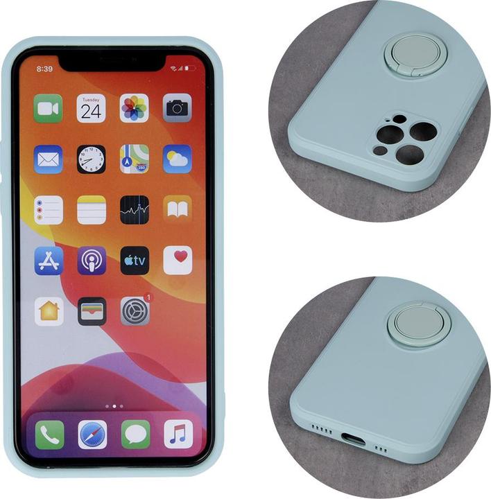 Actual product image OEM Finger Grip case for Samsung Galaxy S24 light green (Samsung Galaxy S24)