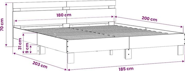 Image du produit vidaXL Bettgestell (180 x 200 cm)