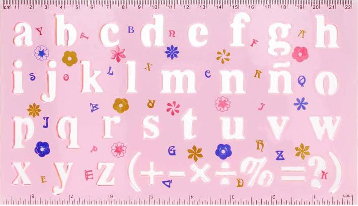 Produktbild Starpak Zeichenschablone aus Kunststoff Zahlen & Buchstaben