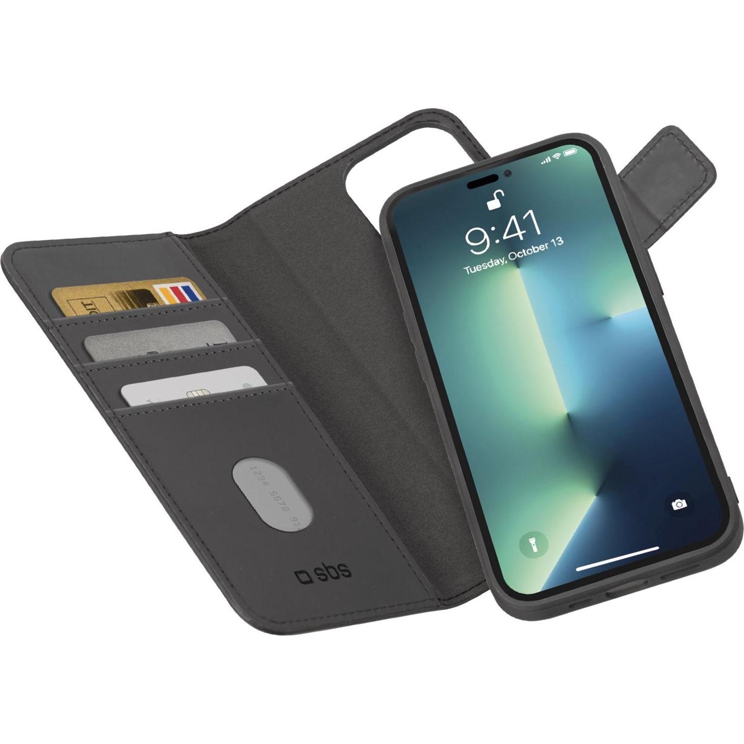Thumbnail - SBS Klapphülle (Apple iPhone 14 Pro), Smartphone Hülle, Schwarz