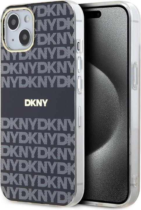 Actual product image DKNY PC/TPU Repeat Pattern Tonal Stripe Magsafe Case for iPhone 13 Black (Apple iPhone 13)
