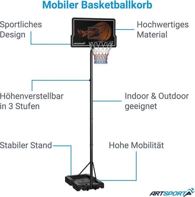 Image du produit Juskys Panier de basket-ball