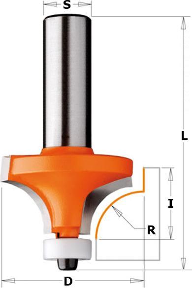 Produktbild CMT 980.504.11 Corian Viertelfräser R12.7 + Lagerschaft 12 mm