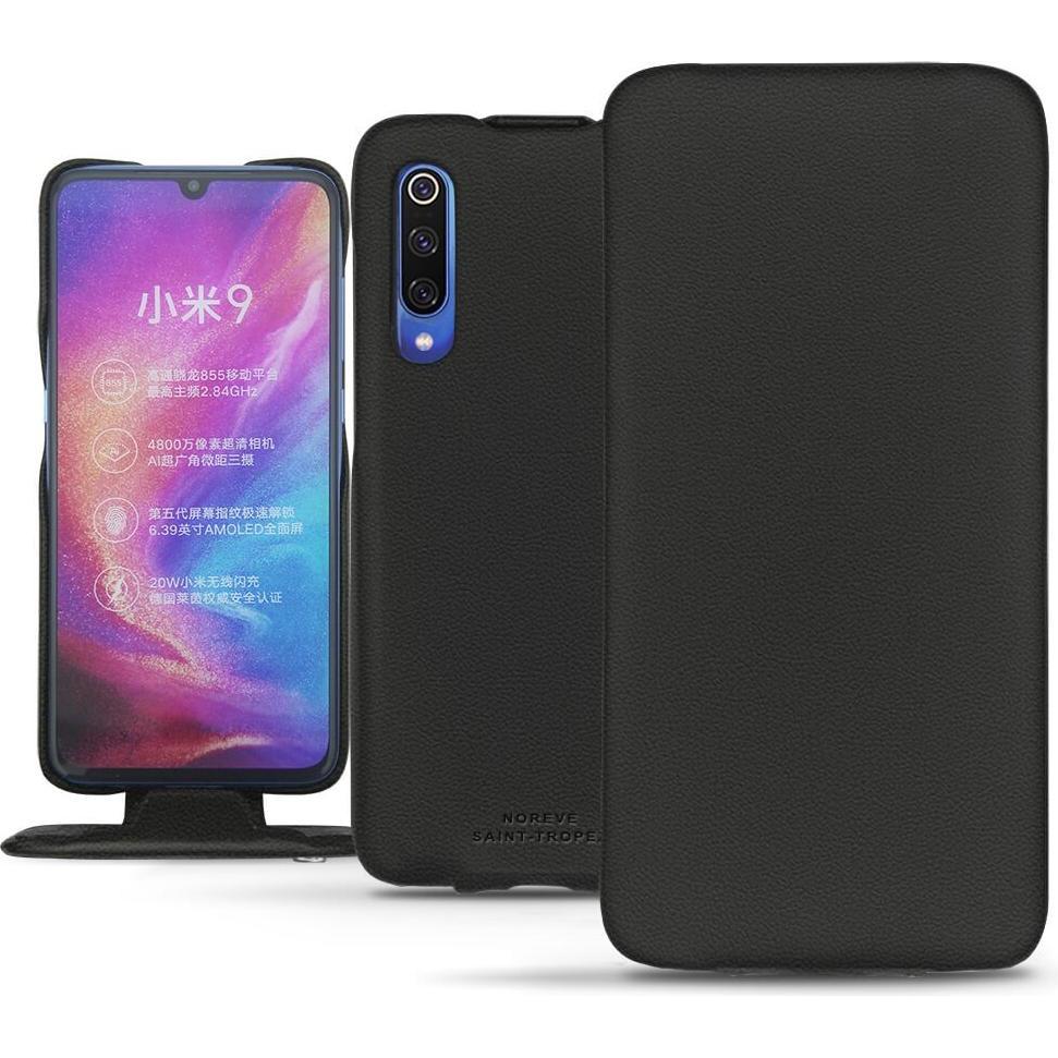 Noreve Lederschutzhülle vertikal (Xiaomi Mi 9), Smartphone Hülle, Schwarz