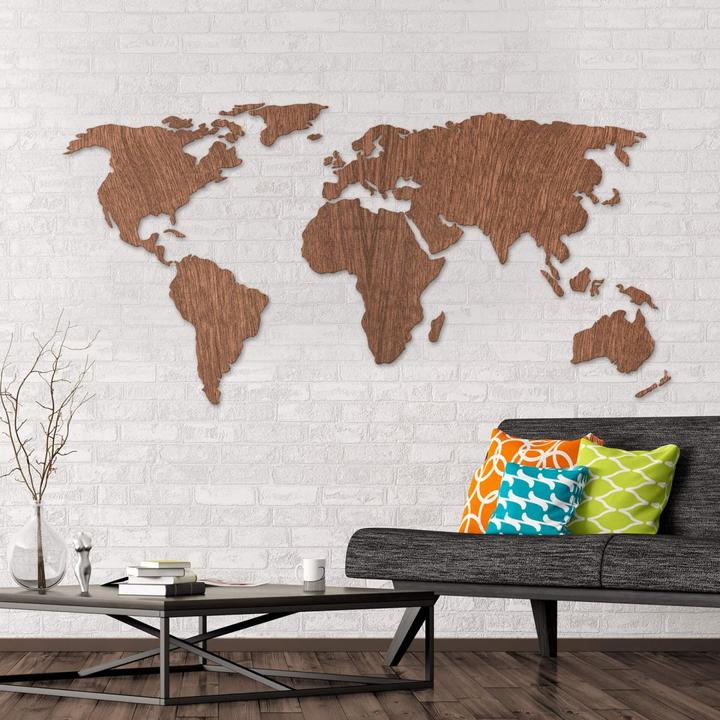 Actual product image Trenddeko World map (180 x 89 cm)