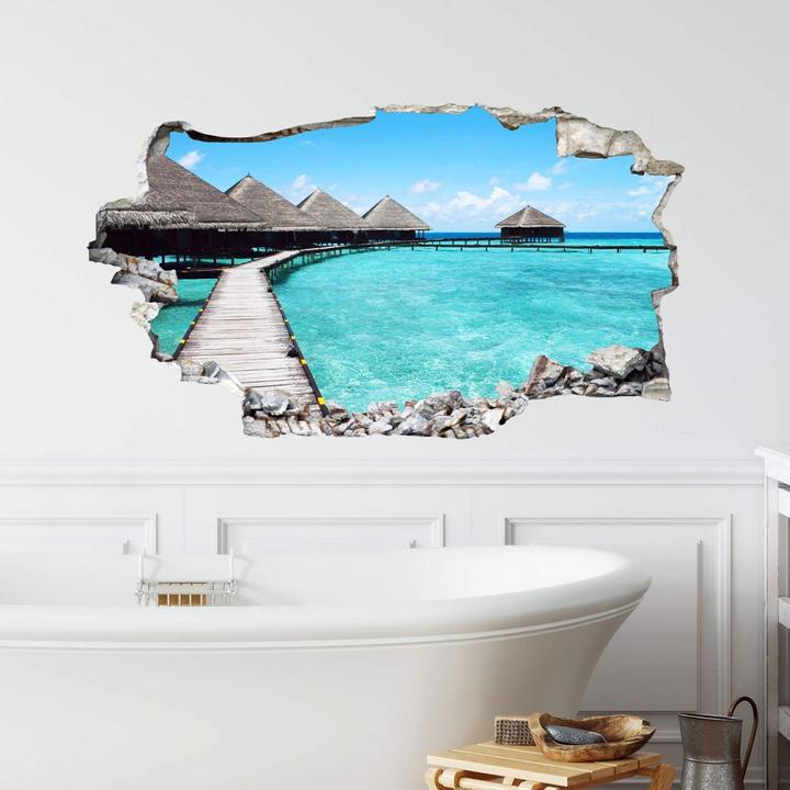 Produktbild Trenddeko 3D Strandhaus Malediven (40 x 24 cm)