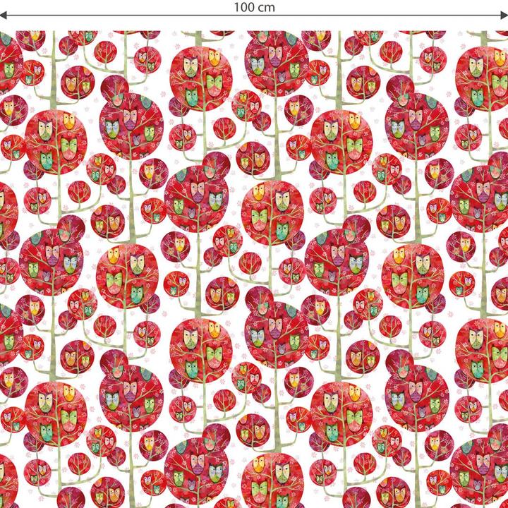 Actual product image Trenddeko Owls in forest (100 x 200 cm)
