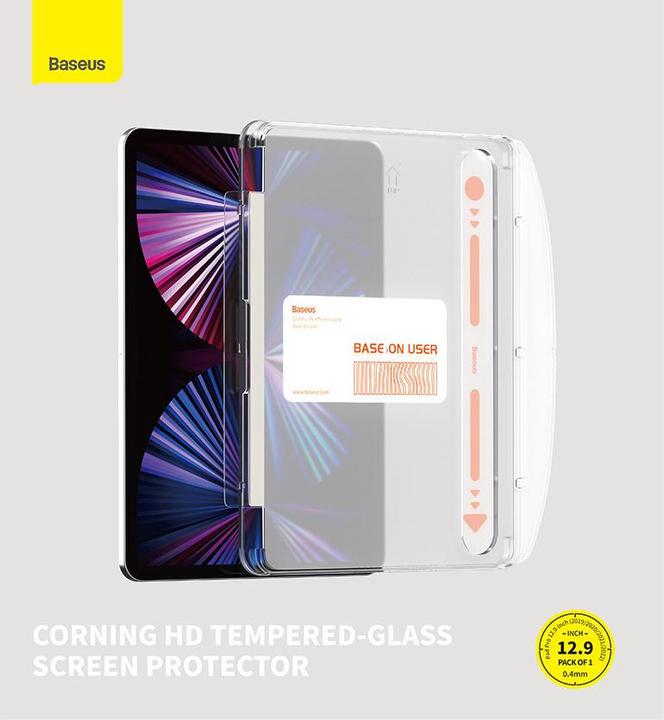 Image du produit Baseus Protecteur d'écran en verre trempé pour Pad Pro 12.9" (2019/2020/2021/2022) (1 pièce(s), iPad Pro 12.9 2018 (3. Gen))