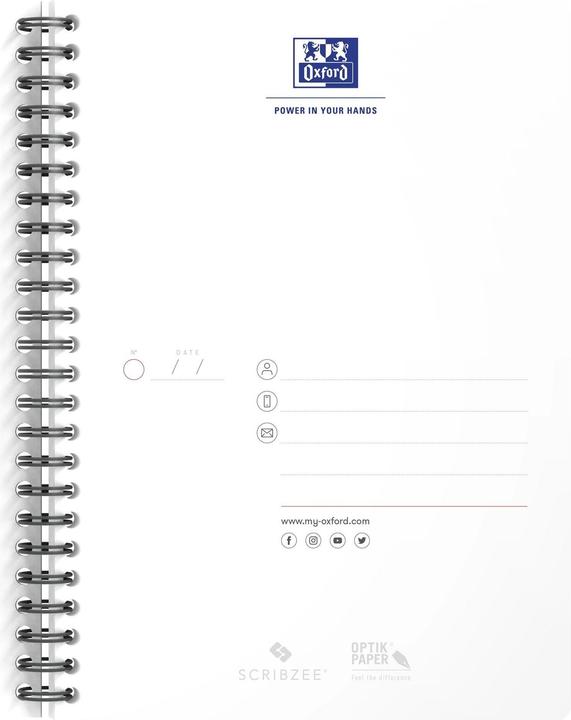Image du produit Oxford Bloc-notes du Collège Essentiels (A5, Quadrillé, Couverture souple)