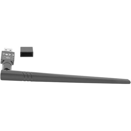 Thumbnail - Lanberg NC-0300-WIE Netzwerkkarte Ethernet / WLAN (USB), Netzwerkadapter, Schwarz