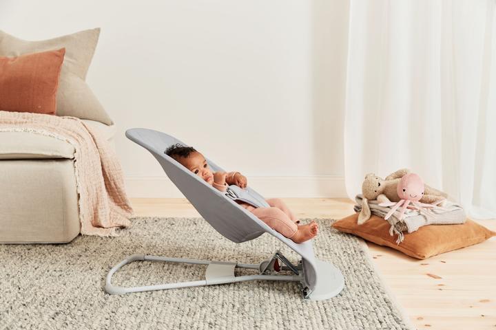 Actual product image BabyBjörn Bliss Woven Bouncer + Toy, Light Grey/Googly Eyes
