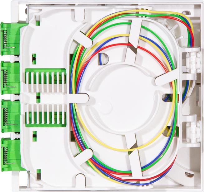 Actual product image LogiLink FTTH splice box, 4x SC/APC, 40 m laying cable, whiteá (40 m)