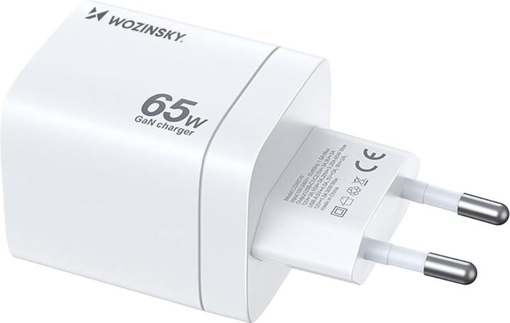 Actual product image Wozinsky CGWCW 65W USB-A / 2 x USB-C GaN wall charger - white (65 W)
