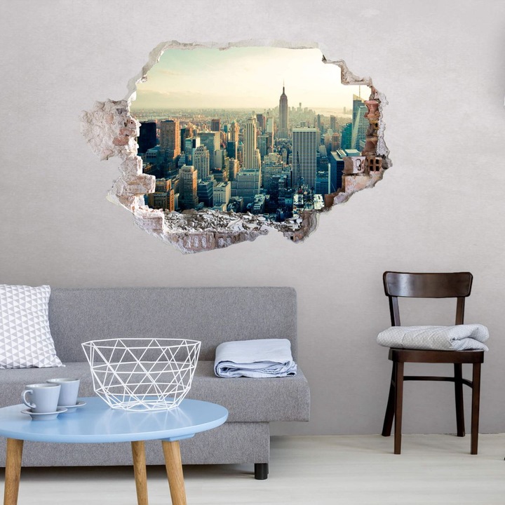 Actual product image Trenddeko 3D Skyline of New York City (120 x 82 cm)