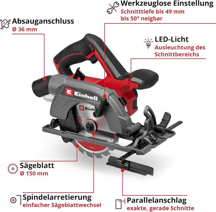 Actual product image Einhell TE-CS 18/150-2 Li