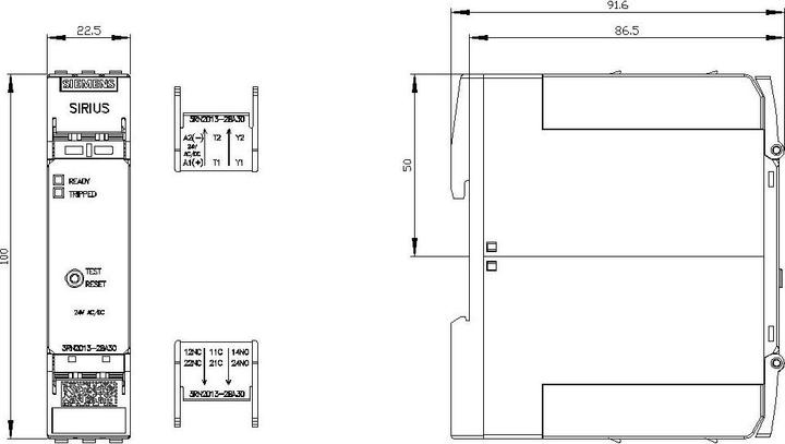 Produktbild Siemens Thermistor motor unit 22.5mm enclosure