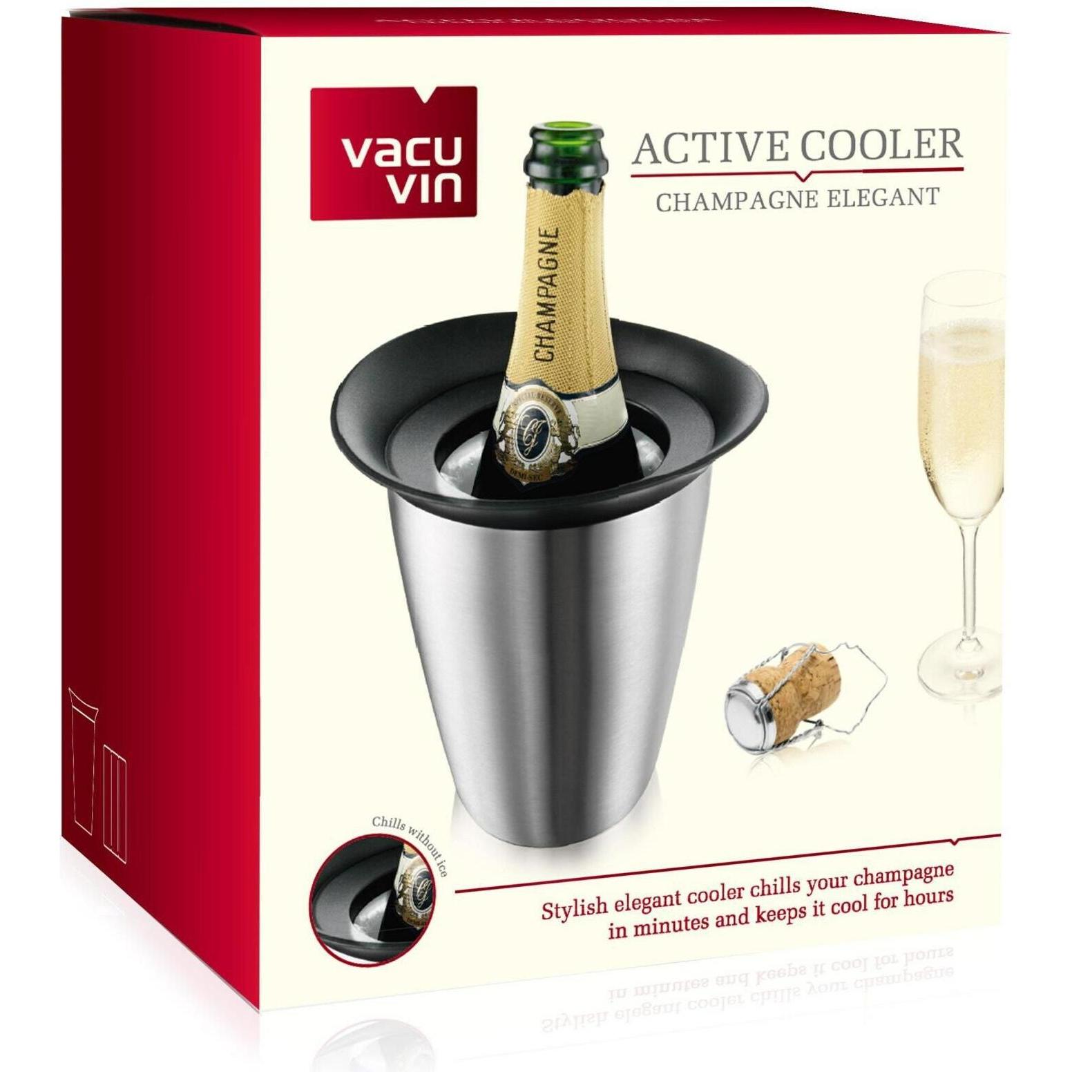 Thumbnail - Vacu Vin Prestige, Flaschenkühler, Schwarz, Silber