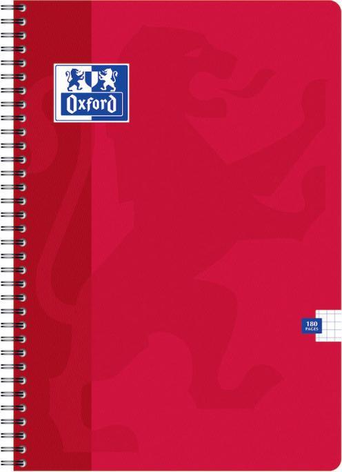 Image du produit Oxford Carnet à spirales, DIN A4, quadrillé, 90 feuilles (A4, Quadrillé)
