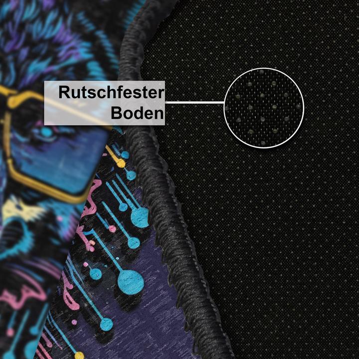 Actual product image Bamyum Fearless Bedruckter Gaming Teppich Chenille-Druck Maschinell Hergestellt 160 x 230 cm (160 x 160 cm)