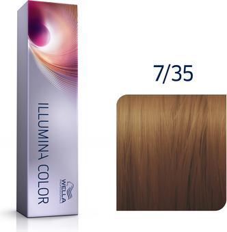 Produktbild Wella Illumina Color Permanent Hair Tint Cream No. 7/35 Blonde Medium Gold Mahogany 60ml (7, 35)