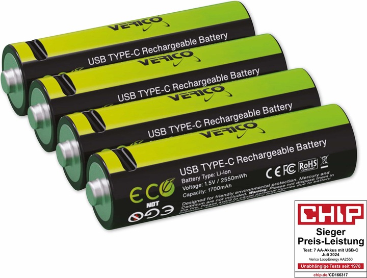 Actual product image Verico LoopEnergy AA (4 pcs., AA, 1700 mAh)