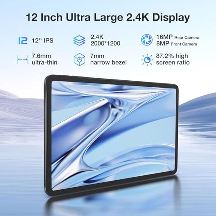 Produktbild Doogee T20 Ultra (Tablette 4G - 12", 256 Go, 12 Go RAM) Noir (4G, 12", 256 GB, Schwarz)