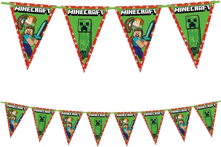 Actual product image GoDan Minecraft flags banner