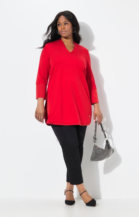 Immagine prodotto Ulla Popken Maglia lunga in jersey punto Roma con scollo montante e maniche a 3/4 (46, 48)