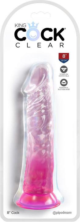 Actual product image Doc Johnson King Cock Clear 8 Pink