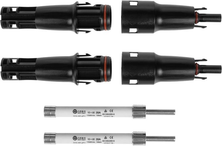 Actual product image Furber.power Connector compatible with fuse, 2 pieces (Solar connector)