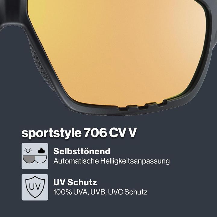 Produktbild Uvex Sports sportstyle 706 CV V (Black Mat, colorvision variomatic - litemirror red)