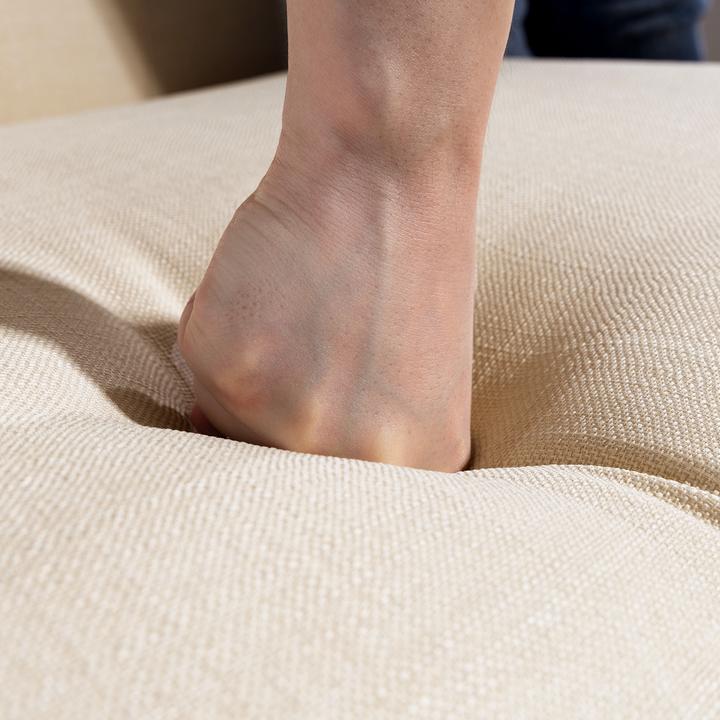 Produktbild Homcom Sofa Polyester, Kautschukholz Beige (2-Sitzer)