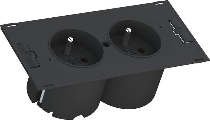 Actual product image Bachmann Electric ( - ) Black 2.00 m 4953488 (4953488) (2x, CEE 7/3, CEE 7/5, 2 m)