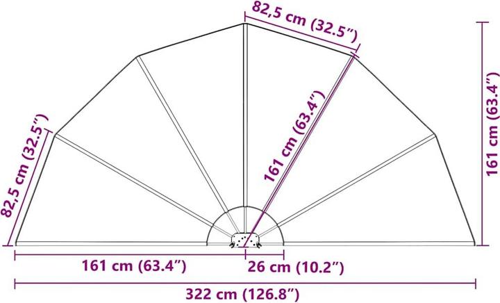 Produktbild vidaXL Seitenmarkise (1.60 m)