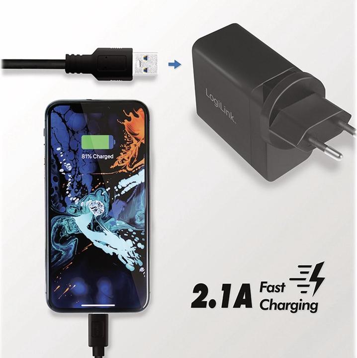 Actual product image LogiLink USB Travel Charger (10.50 W)