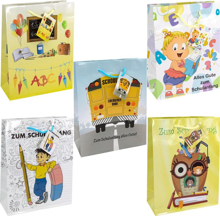 Actual product image Idena Lacquer bag school start assorted 25x9x35cm (Wrapping paper, 5 x)