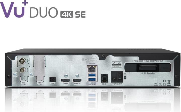 Actual product image Vu+ Duo 4K SE (4 GB, DVB-C, CI Shaft)