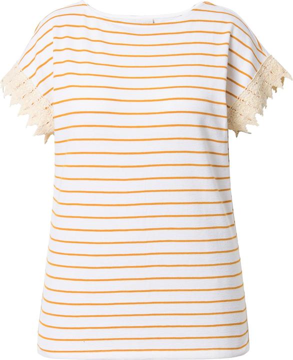 Immagine prodotto Ulla Popken Maglia a righe di cotone biologico con scollo a barca e mezze maniche (58)
