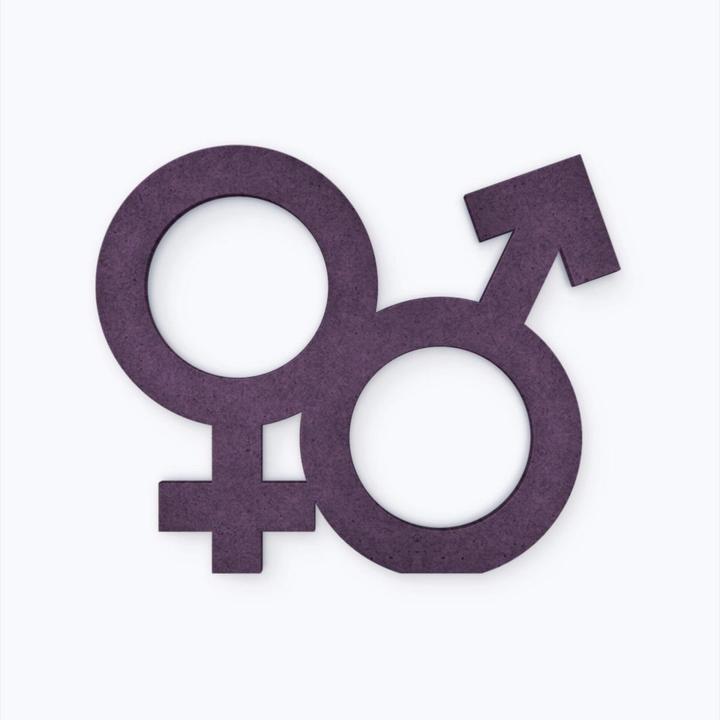 Image du produit Trenddeko Symbole de genre hétéro (43 x 35 cm)