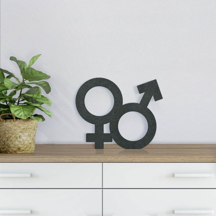 Image du produit Trenddeko Symbole de genre hétéro (43 x 35 cm)