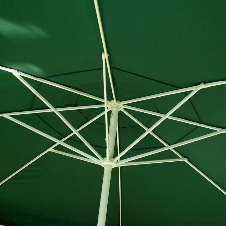 Produktbild VCM Sonnenschirm Marktschirm Ø 3,80m Grün mit Kurbel Alu Gestell Sonnenschutz