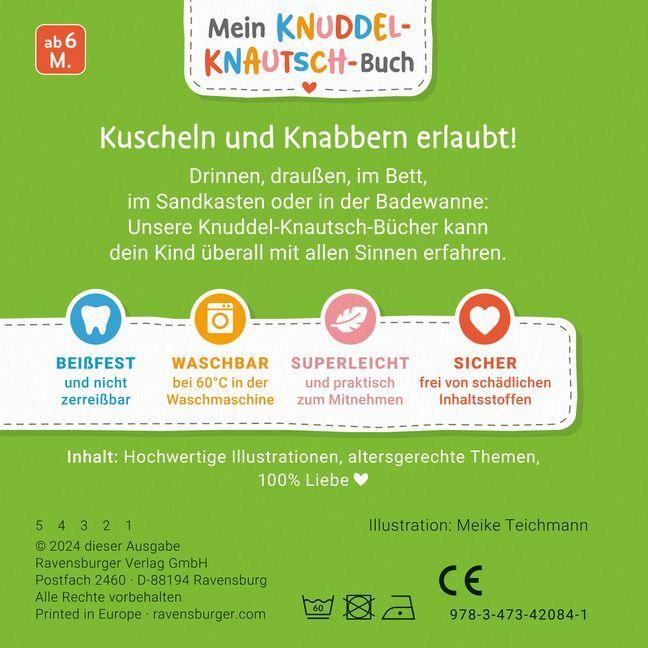Nährwerte und Zutaten Ravensburger Mein Knuddel-Knautsch-Buch: robust, waschbar und federleicht. Praktisch für zu Hause und u (Deutsch)
