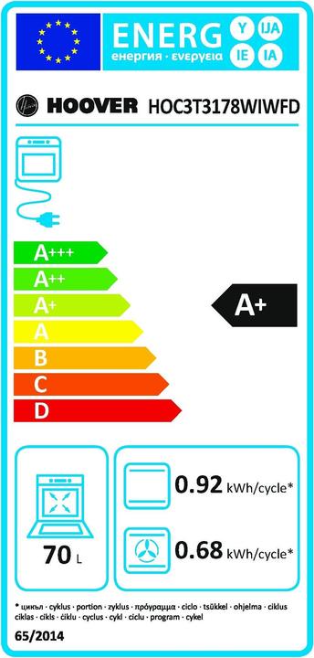 Energy Label Hoover HOC3T3178WIWFD (33703458)