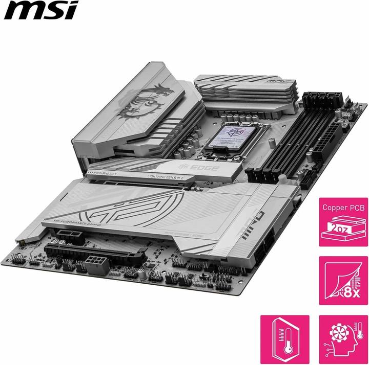 Productafbeelding MSI MPG Z890 EDGE TI WiFi (LGA 1851, Intel Z890, ATX)